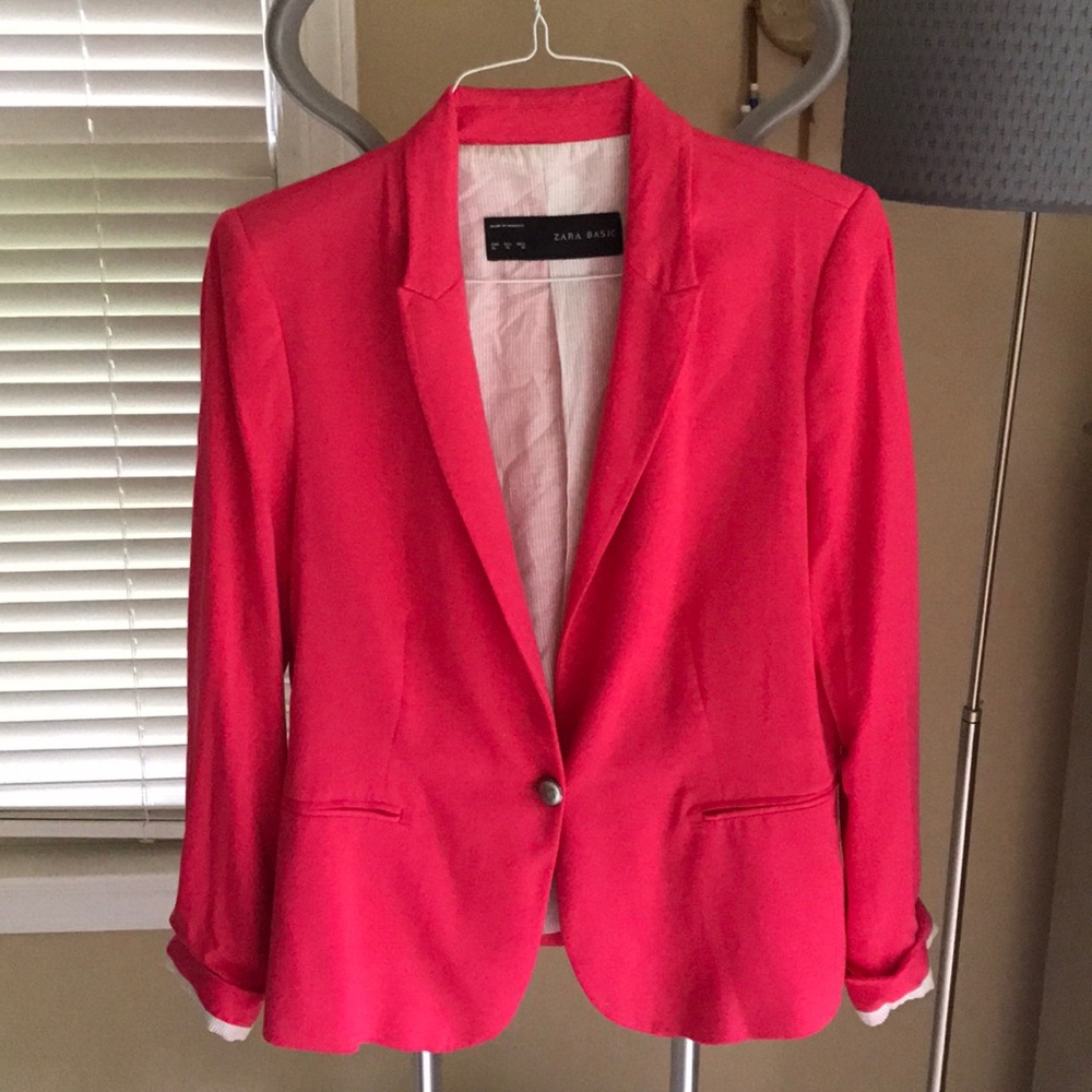 Zara Blazer, (Zara Basics) Pink, XL